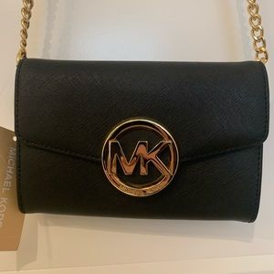 Michael Kors Hudson Leather Large Phone Crossbody